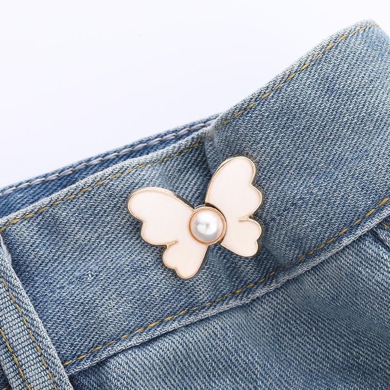 Butterfly Adjustable Waist Buckle Button for Jeans - Seamless, Nail-Free, Detachable