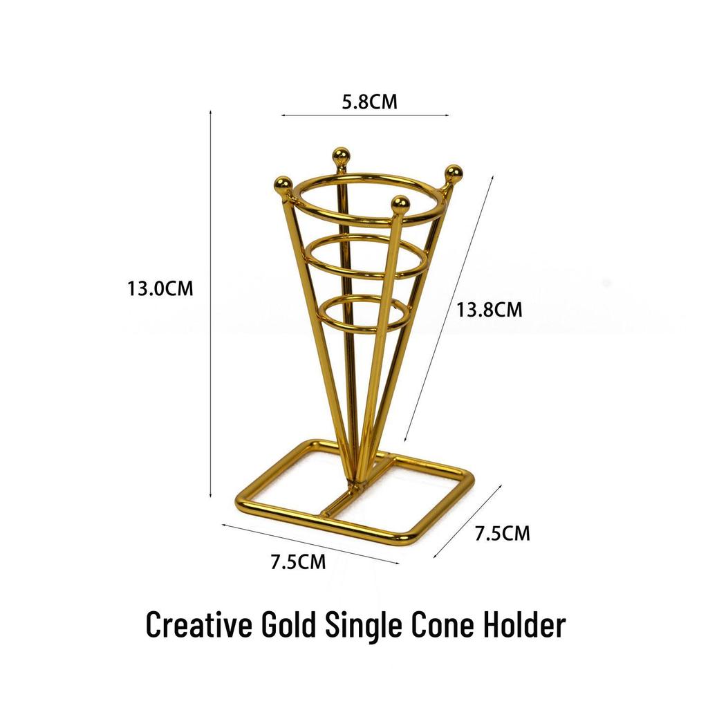 Wrought Iron Jumbo Ice Cream Cone Display Stand for Milk Tea Shops