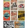 Vintage Garage Metal Tin Sign 2D Metal Wall Art Poster for Home Bar Decoration