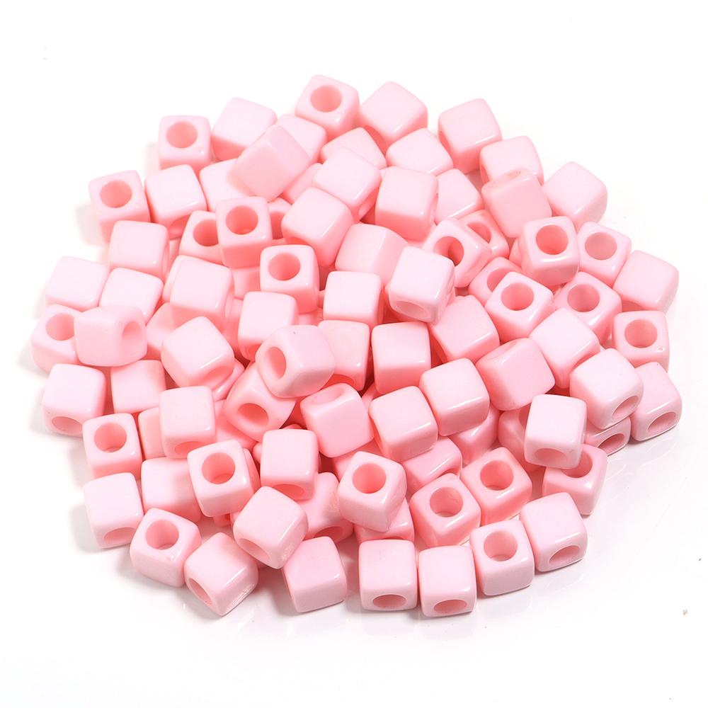100pcs/lot 7mm Acrylic Square Beads Colorful Large Hole Loose Spacer Beads For Jewelry Making DIY Necklace Bracelets Accessories