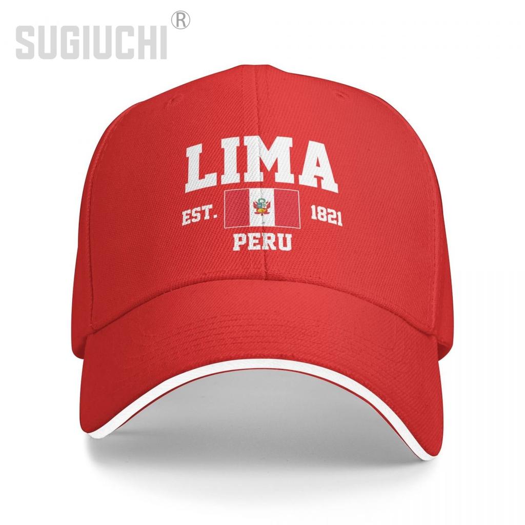 Baseballkappe Peru EST.1821 Lima Capital Unisex WoUnisex Unisex Hip Hop Sandwich Caps Snapback Golf Hut Angeln