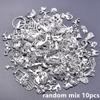 10/20/30/50/60/100pcs Antique Silver Color Animal Cat Charms For Jewelry Making Bulk Cartoon Pendant Handmade Keychain Materials