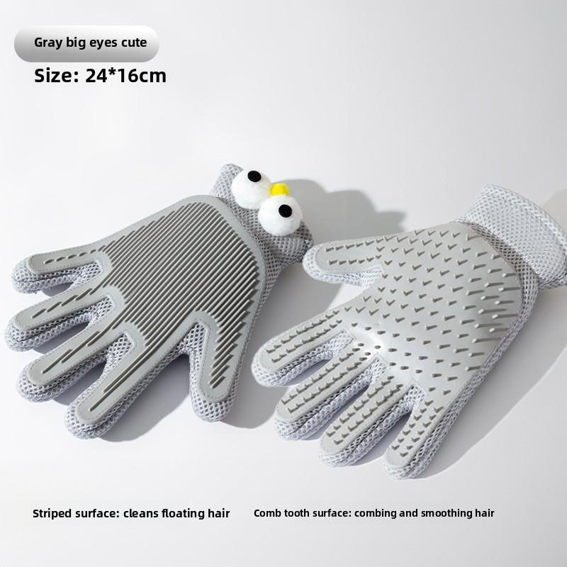 Double-sided Available Cat Bath Anti-scratch Massage To Remove Floating Hair Stroking Cats Gloves Dog Grooming Cleaning Beauty Products