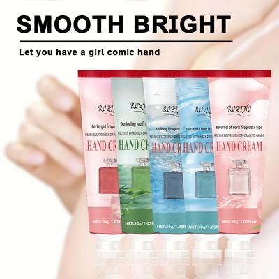 Set di Creme Mani Compatte e Lenitive - 5 Formati da Viaggio, Idratanti, Emollienti, Essenziali per la Borsetta, Niente Pelle Screpolata