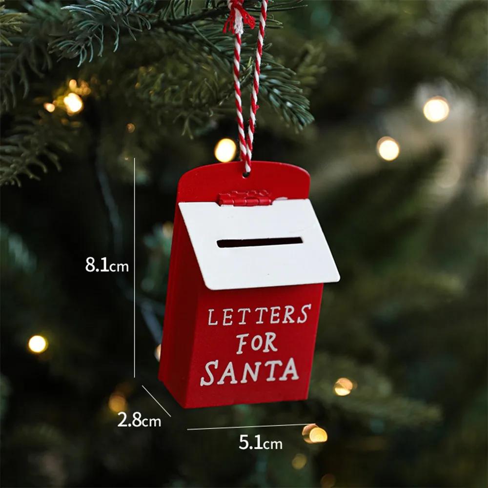 Santa Clasu Christmas Hanging Decoration Creative Mailbox Xmas Ornament Pendant Pendant Cute Christmas Tree Ornament