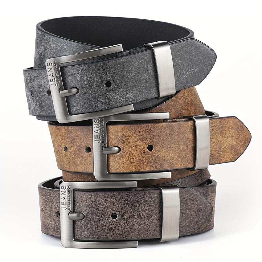 Yto Home 1 Men's New High-Quality Pu Leather Belt Metal Pin Buckle Belt Leisure Business Waistband Fashionable Accessory Designer Belt 130Cm