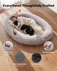 Human Dog Bed, 1710 x 1000 x 240 mm Orthopedic Memory Foam Human Sized Dog Bed, Humans Pet Beds with Side Pocket, Handle & Zipper, Removable