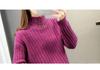 2023 Autumn/Winter Women's High Neck Cherry Red Cable Knit Sweater - Trendy Base Layer Outerwear