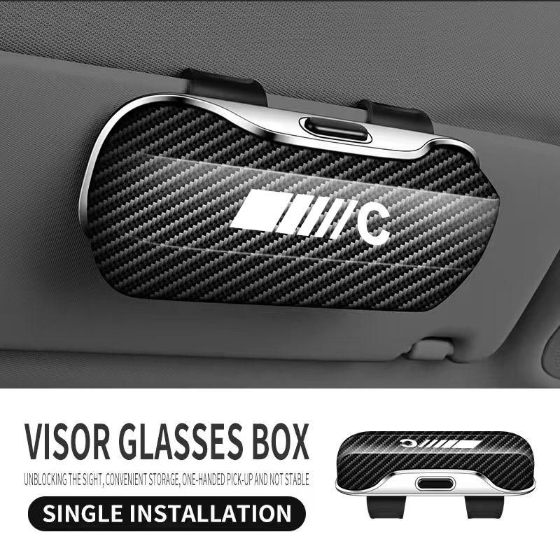 Car Glasses Case Eye Sunglasses Storage Box Holder For Mercedes Benz A C E S G Class GLC CLE CLA GLB GLS W177 W205 W213 W222