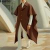 INCERUN Men Casual Baggy Irregular Splits Cloak Long Cape Coats Windbreaker