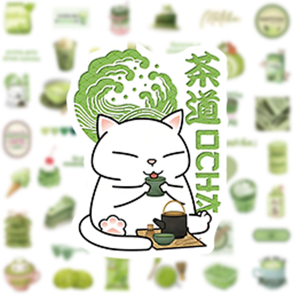 50Pcs Matcha Girl Stickers - Cute Cartoon Decor for Notebooks, Skateboards & LuggageRecordingYourLife Store