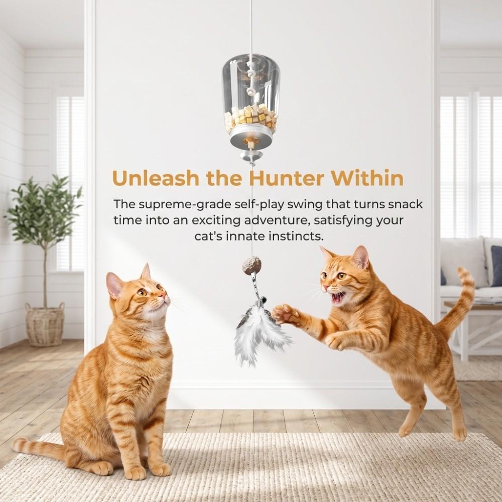 Food Feeder Cat Toy Food Feeder Leak Food Teaser Stick Self Entertaining Cat Toy Boredom relieve