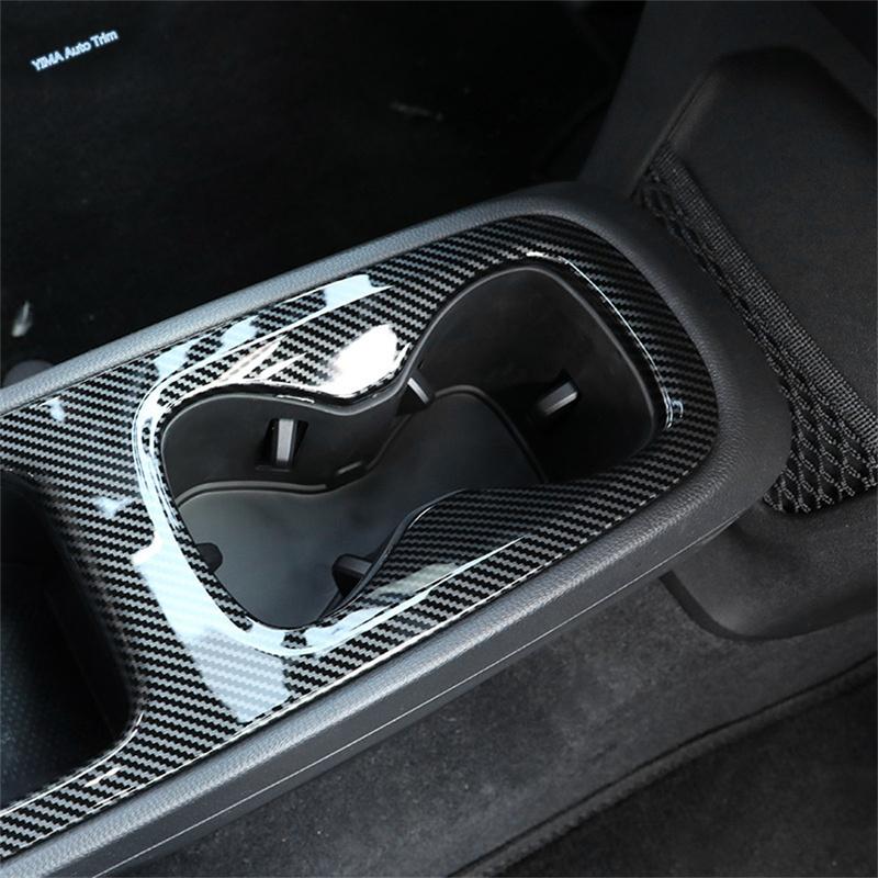 Center Control Gear Shifter Box Water Cup Holder Frame Cover Trims Decoration Accessories For VW Volkswagen ID.3 ID3  - 2024
