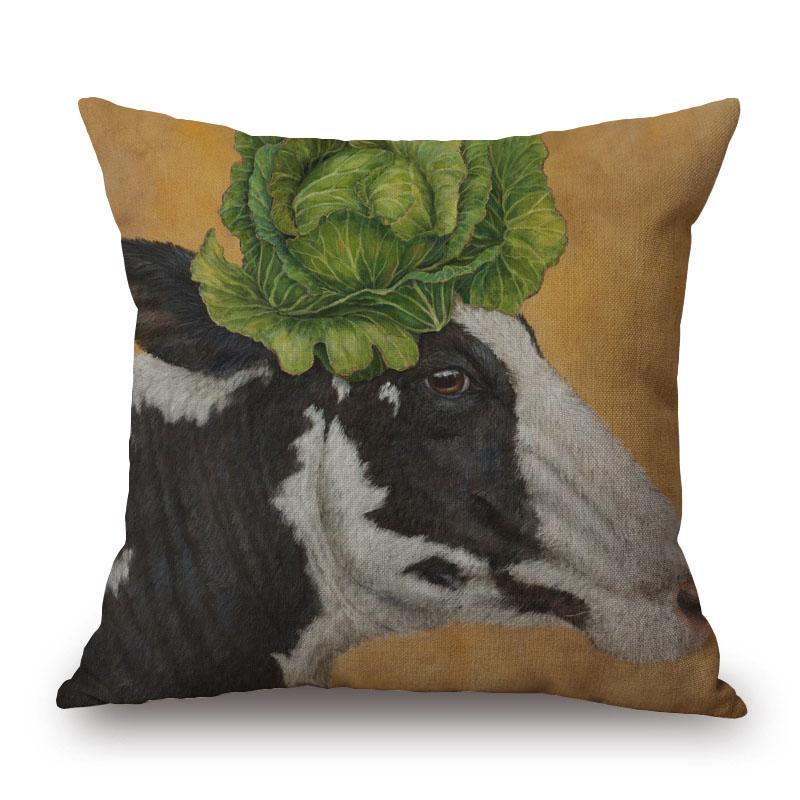 European Painting Goldfinch Rabbit Birds Flower Animals Posters Cushion Covers Decorative Pillows For Sofa XCM