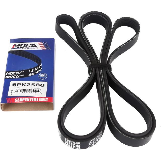 

6PK2580 Serpentine Belt fit 2009-2018 for Dodge Journey, 2007-2017 for Jeep Patriot, 1998-2002 for GMC Savana 2500, 1994-2002 for Mercedes-Benz