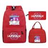 Animation Cartoon Printing Trend Student School Bag Lunch Bag Stationery Pencil Bag Combination Three-Piece Set