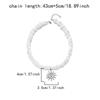 1Pcs Vintage Silver Color Sun Pendant Necklaces Bohemian Rainbow Beaded Choker Necklace For Women Summer Beach Jewelry Gift
