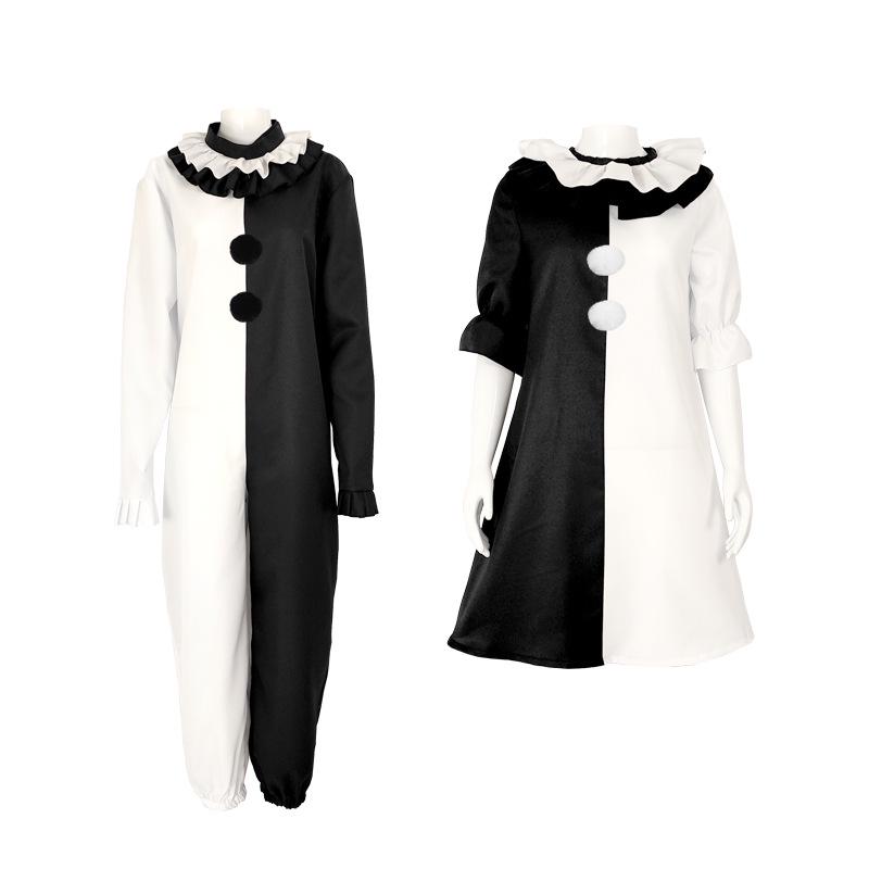 Terrifier 2 Art the Clown Black and White Halloween Costume