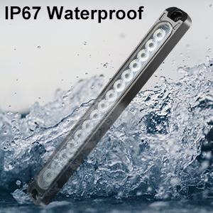 1PCS 15 LED Universal Trailer Light Bar 12-24V Brake Light with Sequential Flow Signal Turn Signal Lights for Truck Pickup Boat