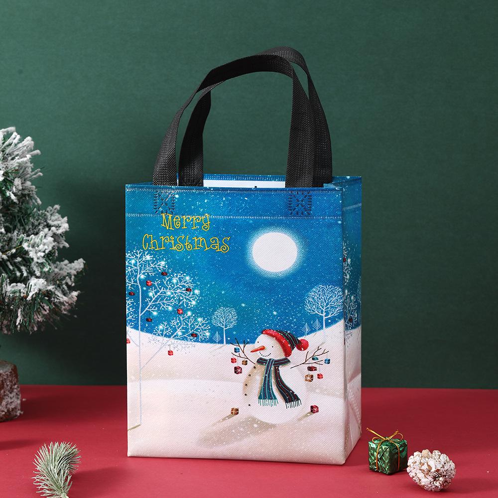 Non-Woven Christmas Gift Bag Santa Candy Bag Snowman Elk Xmas Gift Packing Bag Navidad Merry Christmas Happy New Year Decor 2025