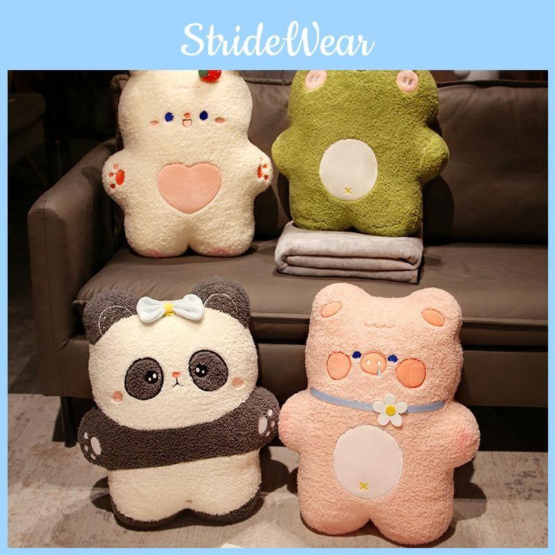 Rabbit Cute Panda Frog And Pig Plush Pillow And Blanket For Office Nap Time