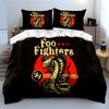 Foo Fighters Kobra-Print Bettwäscheset Bettwäscheset (1 Bettbezug, 2 Kissenbezüge, Bettdecke nicht enthalten)
