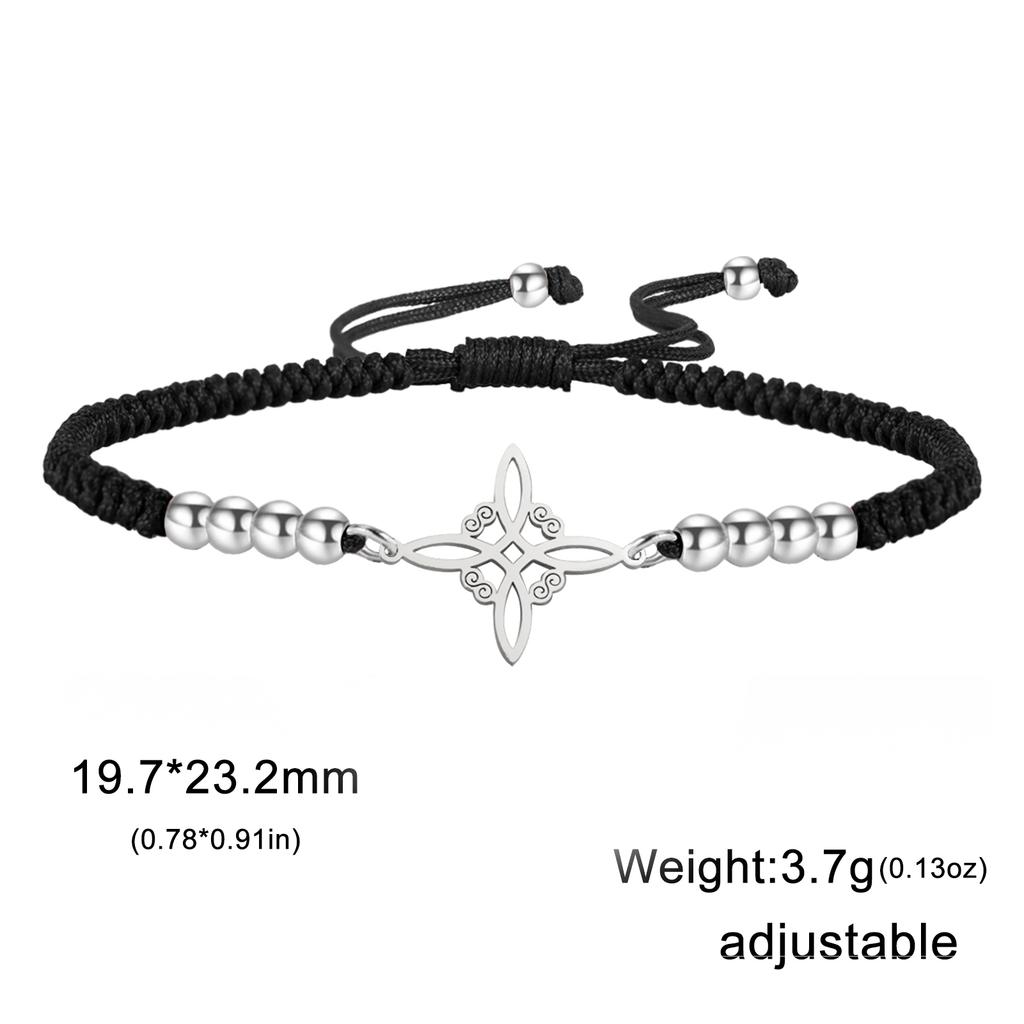  Wicca Witch Knot Bracelet Stainless Steel God Name Tetragrammaton Pentagram Bracelet Solomon Amulet Jewelry Wholesale