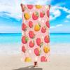 Vibrant Summer Fruit Print Beach Towel Oversized Microfiber Towel for Vacation Camping Swimming and Outdoor Use