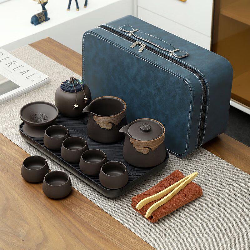 Zisha Ceramic Travel Kung Fu Tea Set