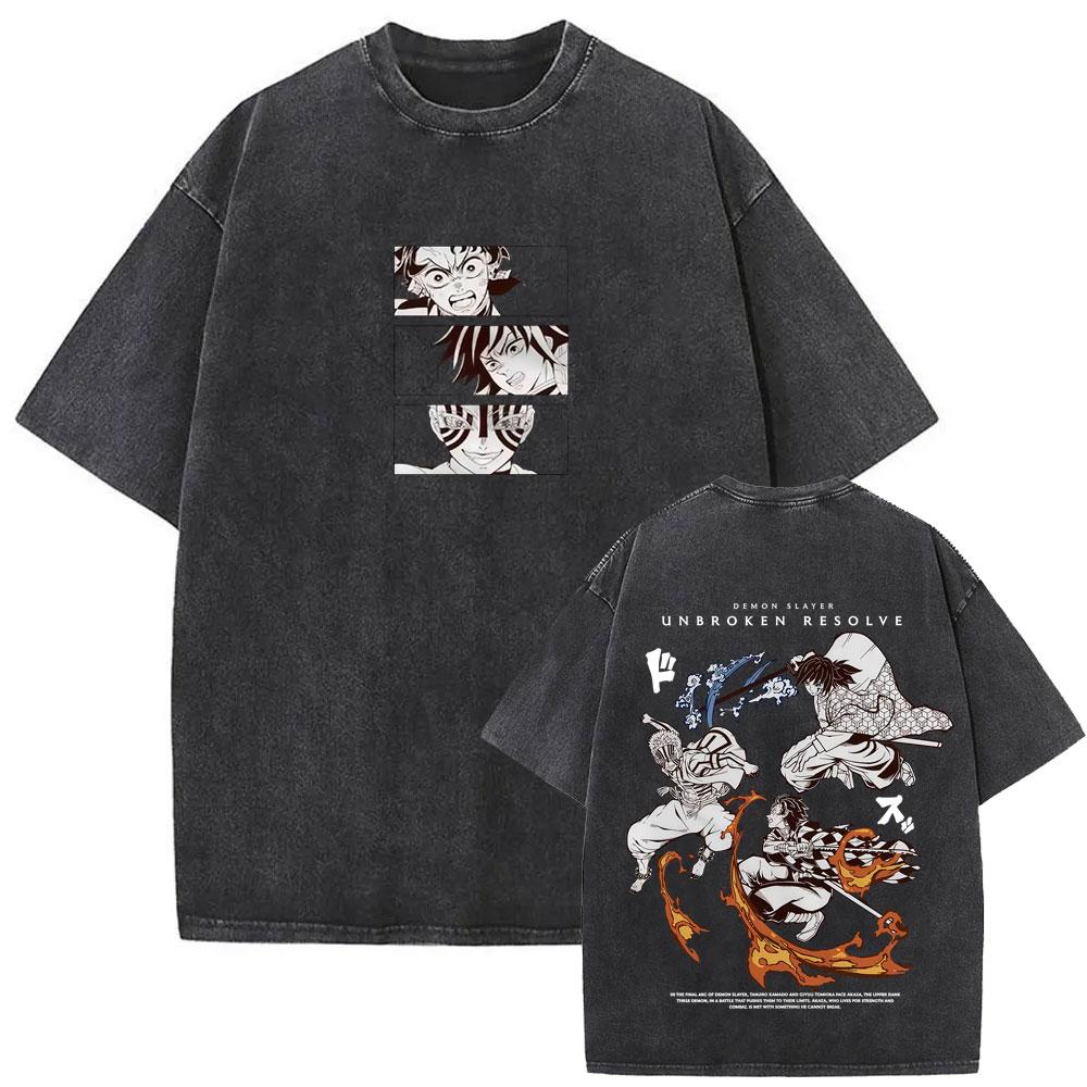 Anime Demon Slayer Tsugikuni Yoriichi Graphic T Shirt Men Women Clothing Casual Oversized T-shirts Harajuku Trendy Streetwear