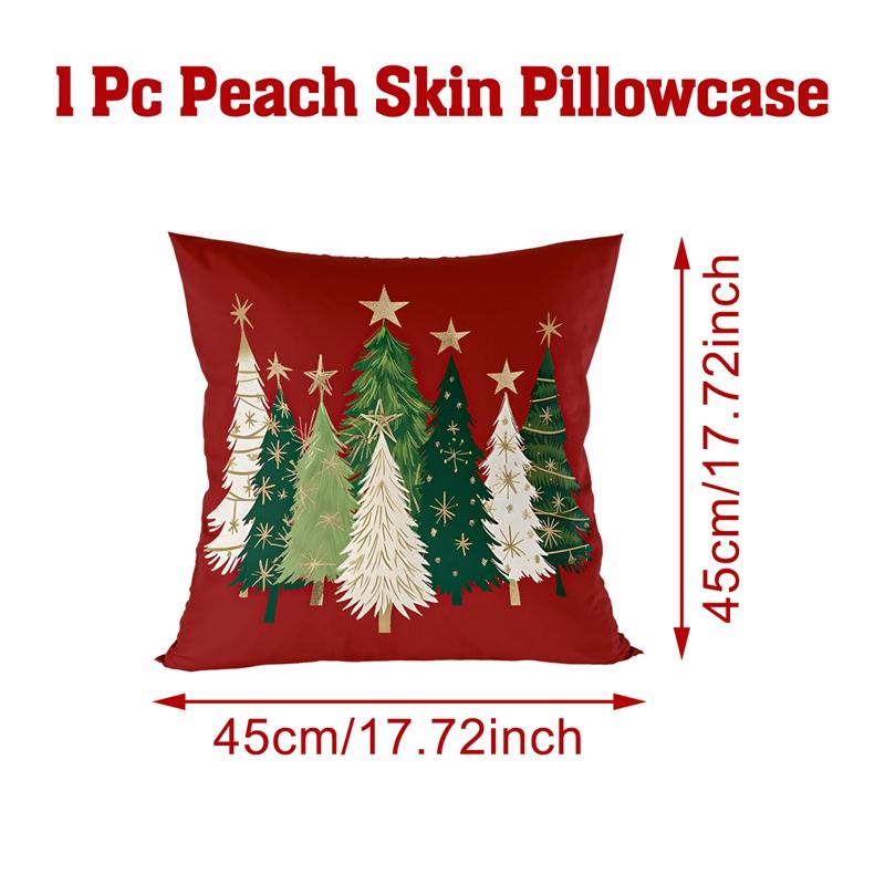 Christmas Pillow Cover Merry Christmas Party Decoration 2025 Xmas Christmas Tree Pillow Cover New Year Gift 2026