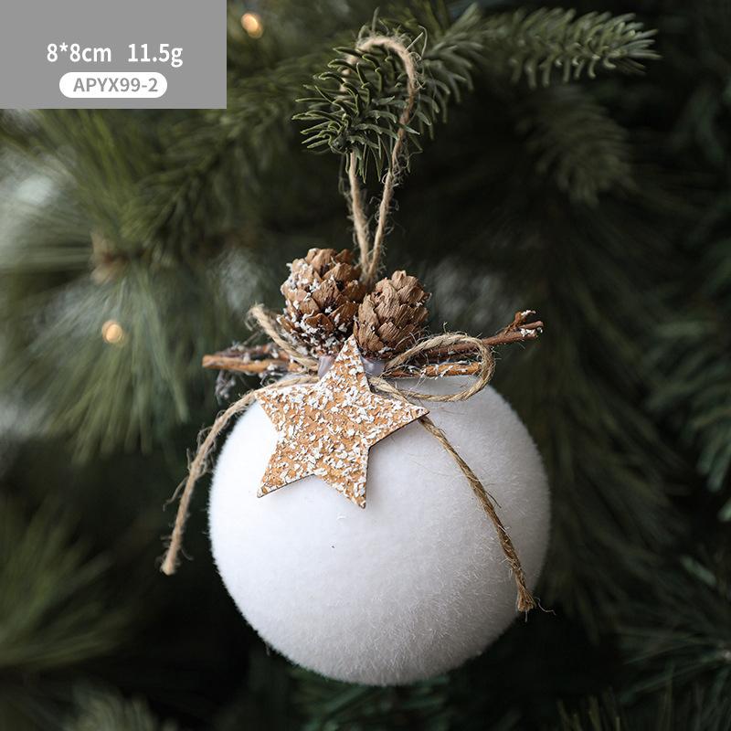 White Foam Christmas Ball Ornaments Xmas Tree Hanging Snowflake Bell Pendants Navidad Home Party Decorations 2025 New Year Gifts