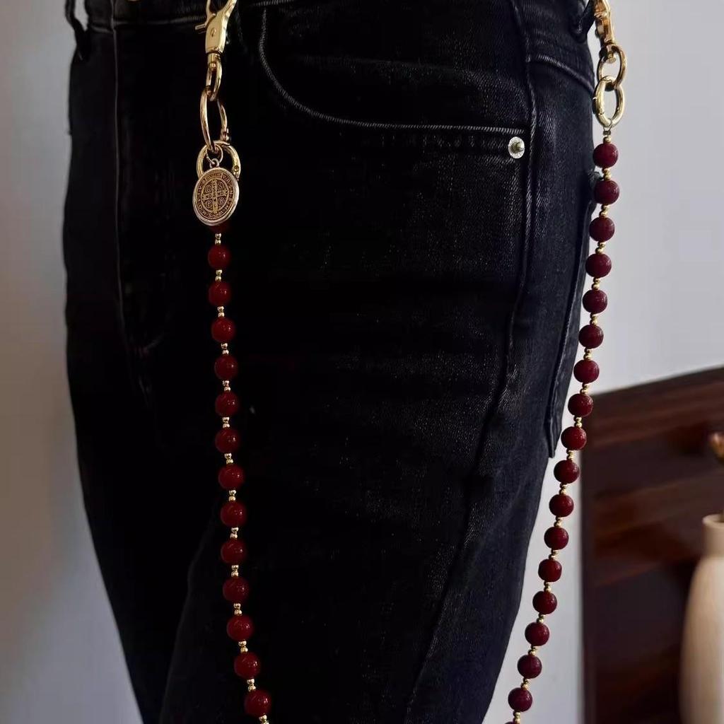 Catena Portachiavi Pantaloni Wasteland Bohemien 2025 con Ciondolo Stile Cinese