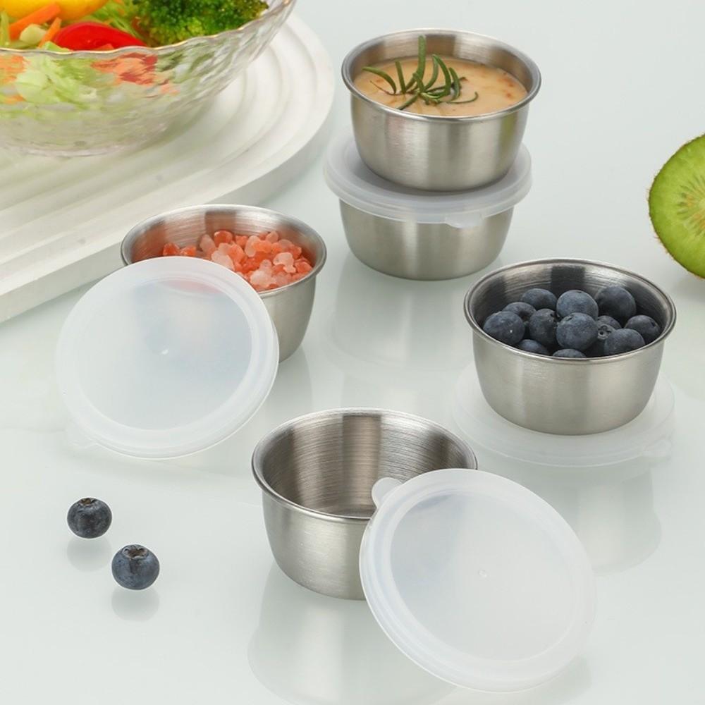 1/6PCS Portable Dipping Sauce Cups Reusable Condiment Cups New Mini Sauce Dish Kitchen Use