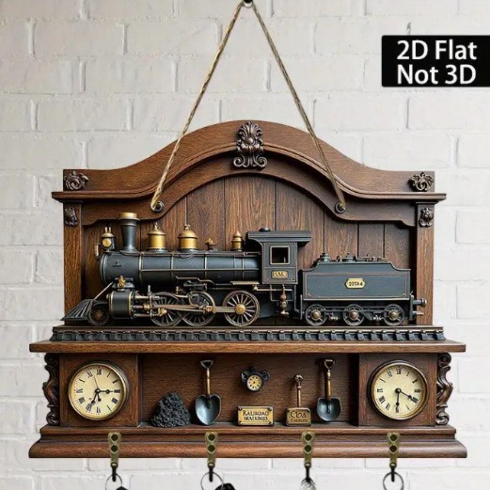 Wooden Wall Hook Vintage Keyframe Storage Hooks Portable Key Holder Wall Porch