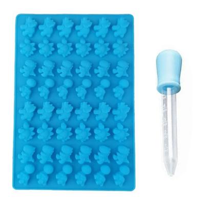 Dinosaurier Silikon Kuchenform 48 Kleine Dinosaurier Gummibärchenformen zum Backen Kuchen Mousse Schokolade Pudding