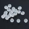 100PCS Comfortable Silicone Stud Earrings Back Buckle, Transparent Round Light Bulb Shape Ear Plug Non-irritating and Hypoallergenic