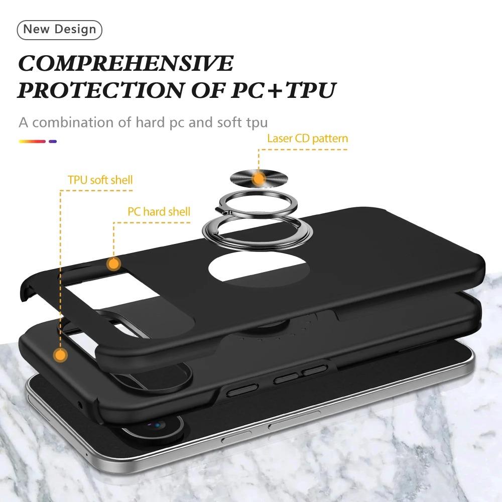 Rugged Armor Magnetic Ring Bracket Durable PC+TPU Case For Google Pixel 10 9 Pro XL 8 7 6 A/Pro Enhanced Anti-Drop Protect Cover