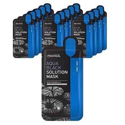 Aqua Black Solution Mask 15 Sheets, 1Set