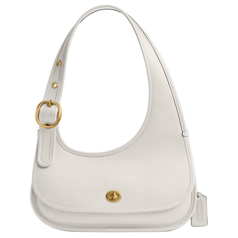 

Coach Cashin 28 Lock Closure Adjustable Shoulder Strap Leather Shoulder Bag Large Women shoulder bag Chalk-White CY923-B4-HA Basic Set (Bag+Dust Bag)