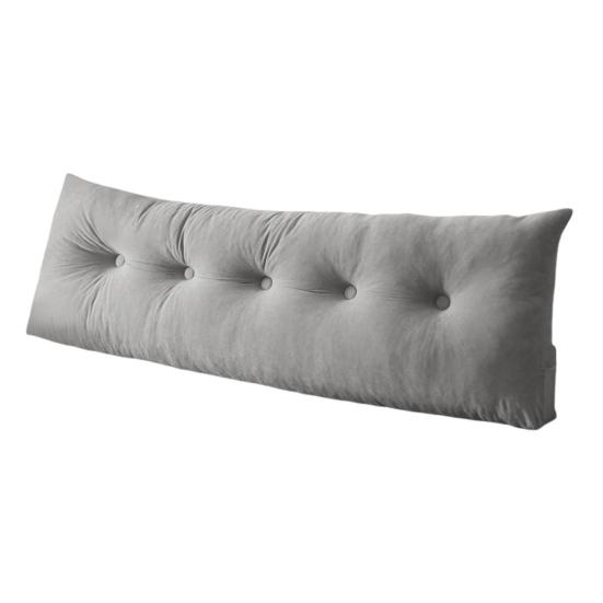 Headboard Wedge Pillow Bedhead Triangular Headboard Pillow Ergonomic Backrest Bolster Cushion with Side Pocket for Dorm Bed Sofa