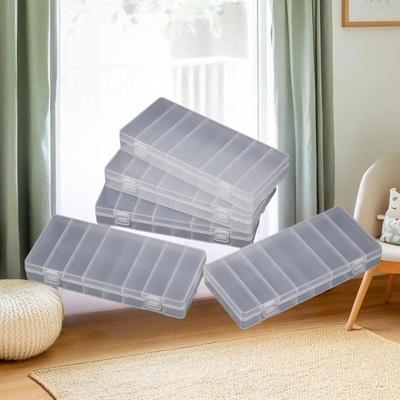 1/3/5 Stück Harter Behälter Halter Hülle 8 Schlitze Transparente Kunststoff-Batterieaufbewahrungsbox Für AAA/AA Batterie Organizer Zubehör