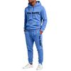 Men's Casual Graphic Print Hoodie and Sweatpants 2 Piece Set with Elastic Waist Straight Leg Pants