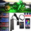 Motorcycle Atmosphere Led Light Strips Waterproof RGB Wireless RF Remote APP Control Motorbike Universal Decorative lights