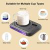 2 In 1 Electric Cup Heater Mug Warmer Coffee Cup Warmer Thermostatic Heating Coaster Milk Tea Coffee Cup Warmer for Office Home