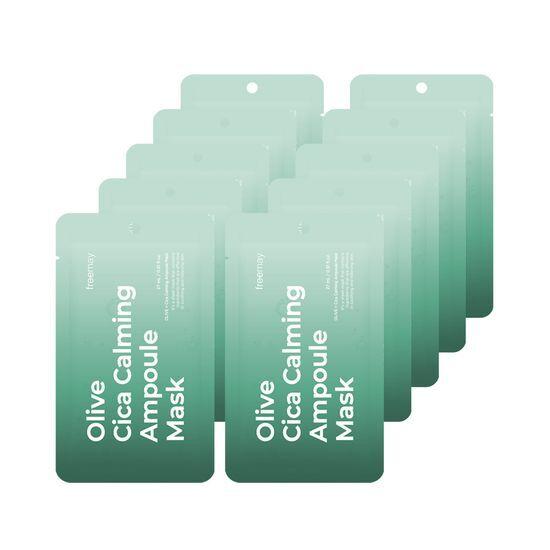 Freemay Olive Cica Calming Ampoule Mask 10 Sheets
