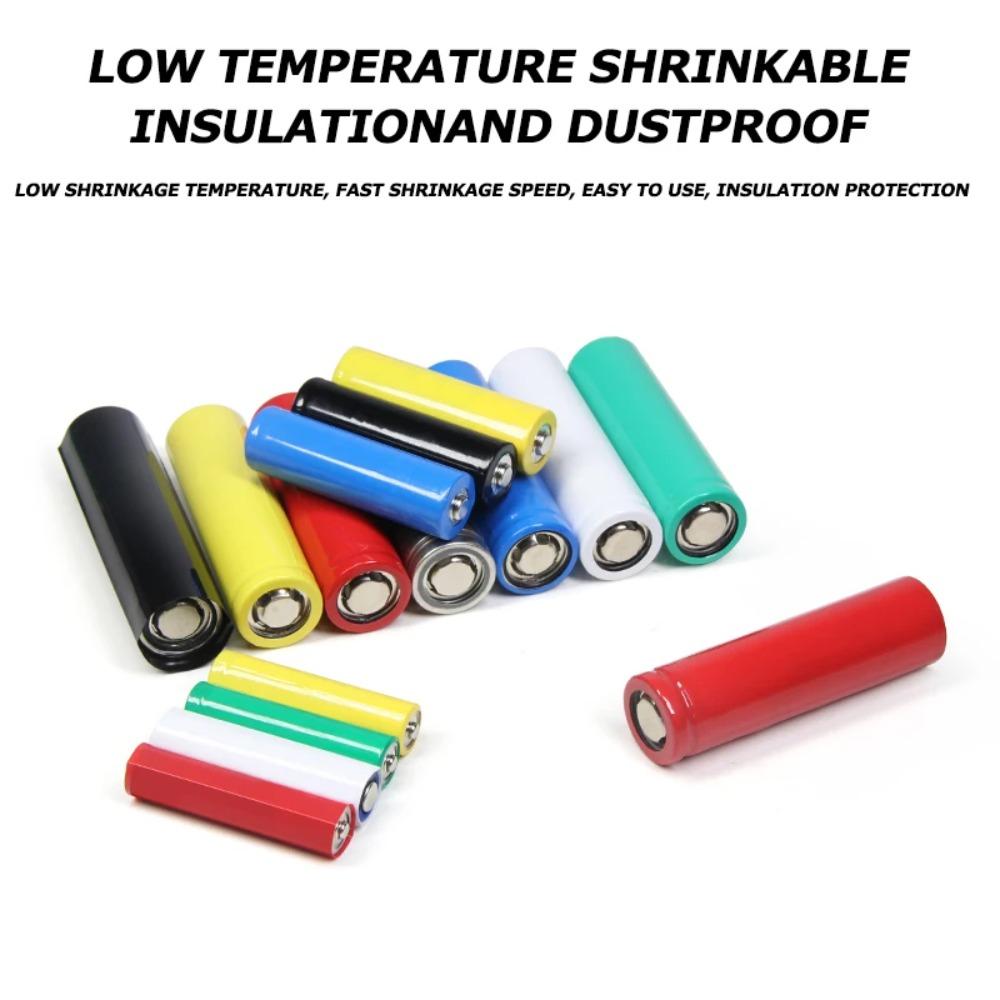 100-500PCS 18650 PVC Heat Shrink Tube Lithium Battery Dedicated Pre-cut Insulated Wrapping Sleeving Shrinkable Heat Sink Tube