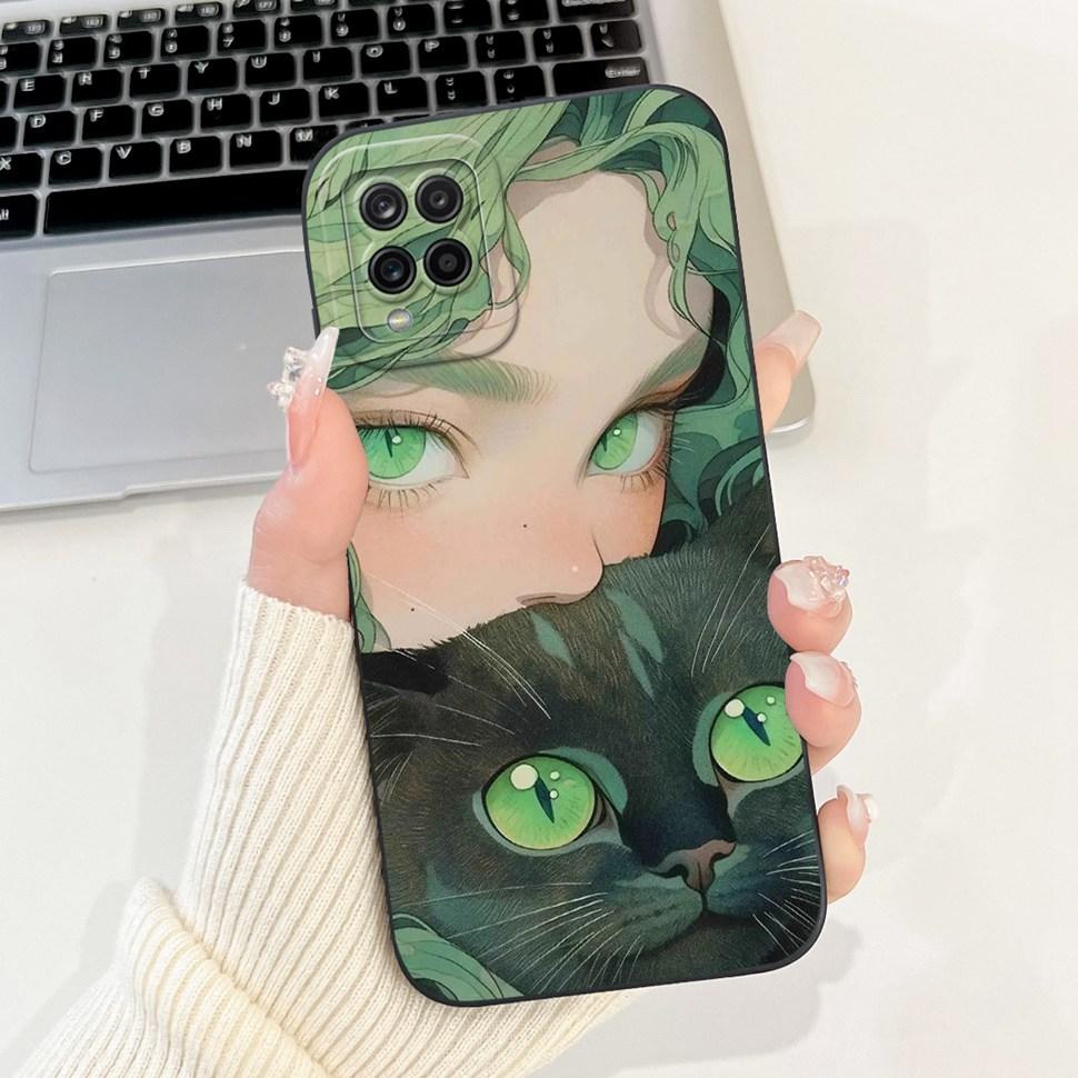 For Samsung Galaxy A12 Case Cute Cats Butterfly Soft Silicone Phone Cases For Samsung A12 A 12 GalaxyA12 ShockProof Back Cover