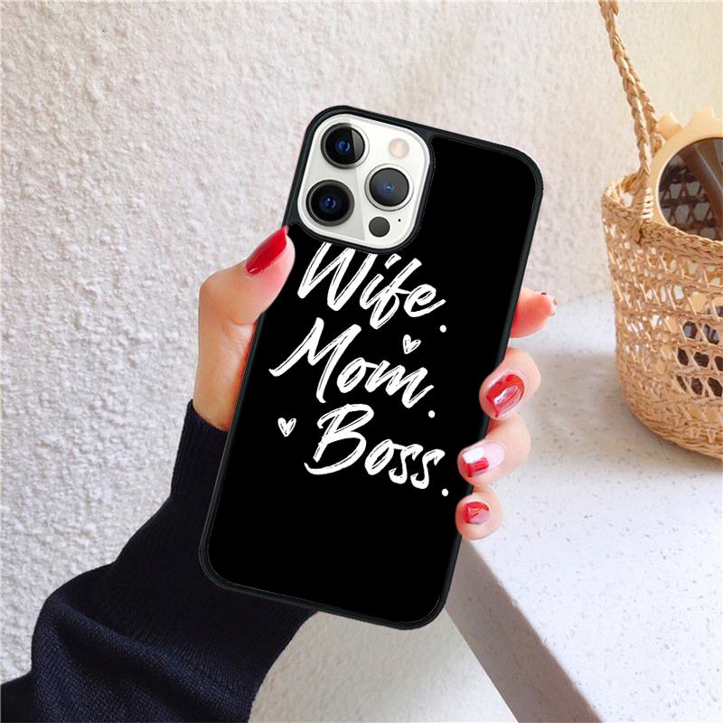 Wife Mom Boss Mum TPU Phone Case for iPhone 17 Air 16 PRO MAX 15 14 PLUS 12 11 13 Back Cover Fundas Shell coque