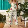 Women's Casual Jumpsuit Sleeveless Fashion Floral Print Jumpsuit